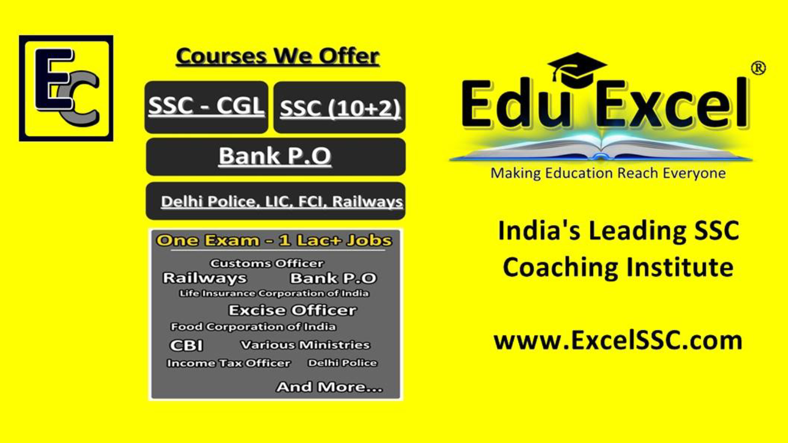 Excel SSC Coaching Delhi Hero Slider - 2